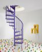 Clip T030 Steel Spiral Staircase in Violet