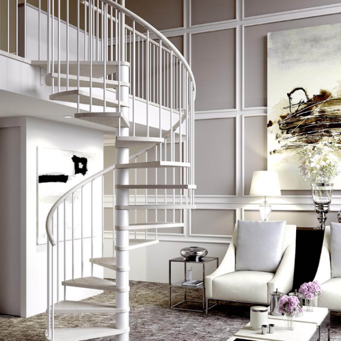 Milano C20 Plus Spiral Stair White Stone